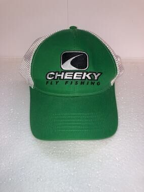 CHEEKY FLY FISHING Kelly Green Soft Mesh Back Trucker Baseball Cap NEW W/O Tags!